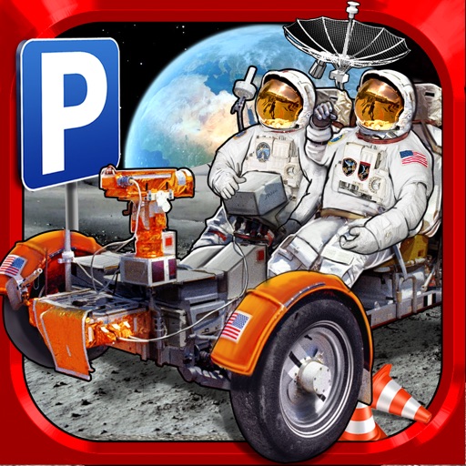3D Space Race Parking Simulator - Real Moon Truck Park Mission Car Gravity  Sim Racing Games icon
