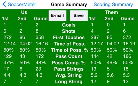 SoccerMeter screenshot 2