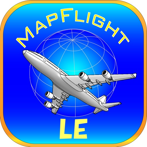 MapFlightLE Sky journey on the map iOS App