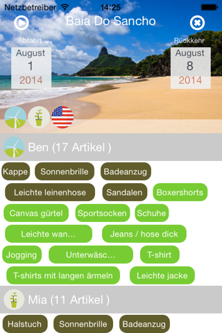 Bagage : Liste de voyage pour vos vacances screenshot 4