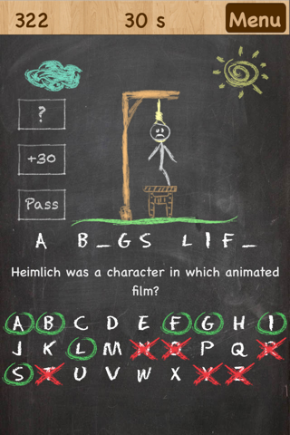 Brainy Man Hangman Crossword Game screenshot 2