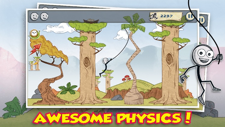 Stick-man Adventures - Swing, Run And Jump For Super Survival 3D FREE