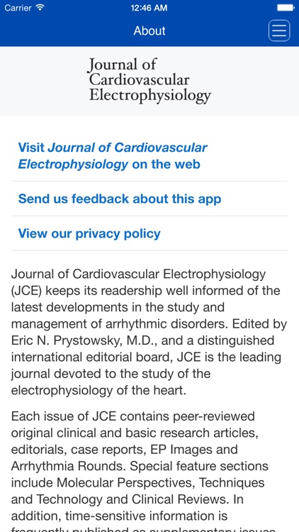 Journal of Cardiovascular Electrophysiology screenshot-3