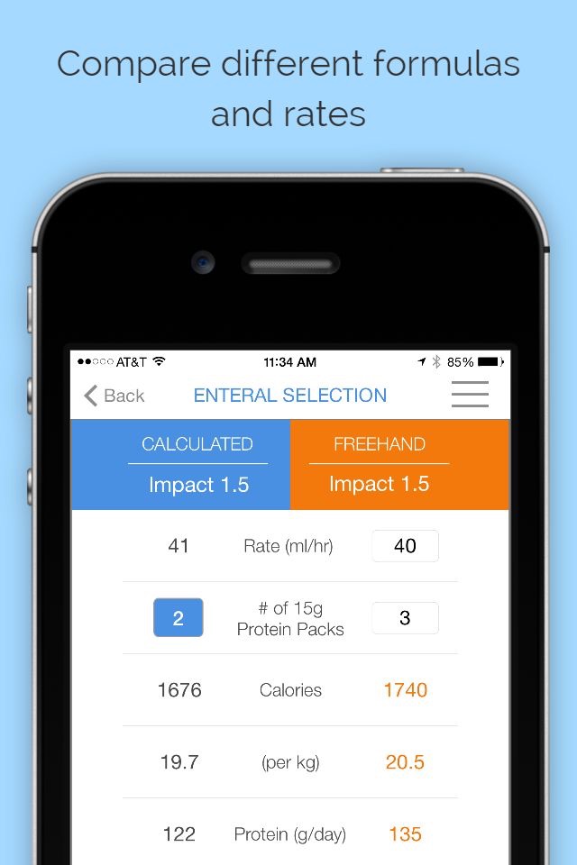 DoseRD - Tube Feeding Calculator screenshot 4