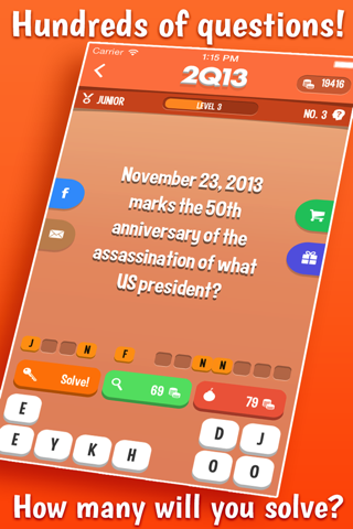 2013 QUIZ - A Free Trivia Game About The Past Year screenshot 2