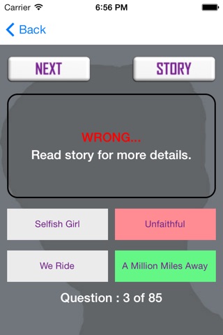 Quiz App - "Rihanna Edition" screenshot 4