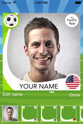 FanPic App - Photo Frames For Soccer Fans in Switzerland screenshot 3