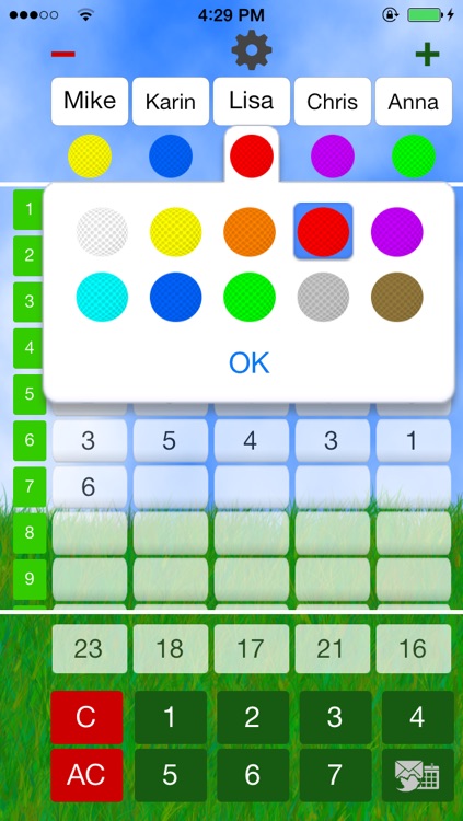 Mini Golf Score Card