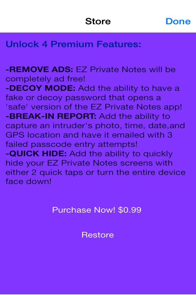 EZ Private Notes: Protect & Keep Your Personal Notes Safe Free Version screenshot 4