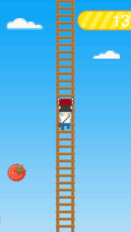 Pixel Man Climbing Ladder screenshot-3