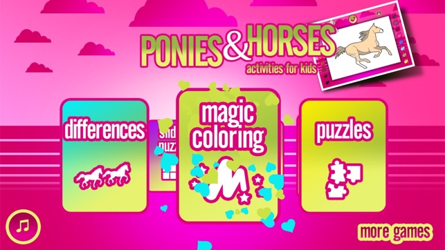 Ponies and Horses Activities for Kids: Puzzles, Drawing and (圖5)-速報App