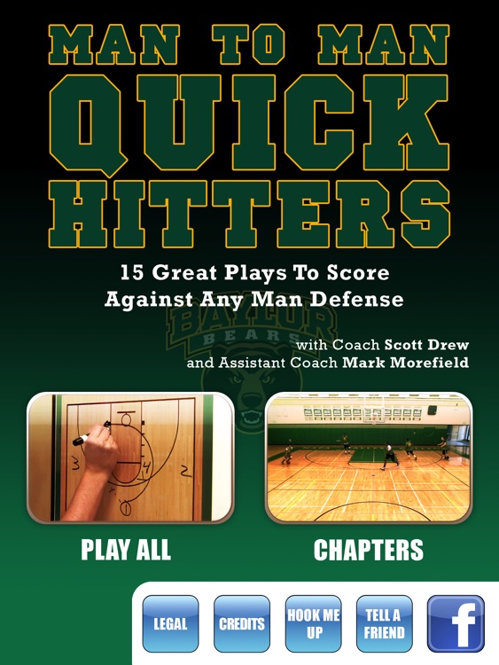 Baylor Man To Man Quick Hitters - With Coach Scott Drew - Full Court Basketball Training Instruction - XL