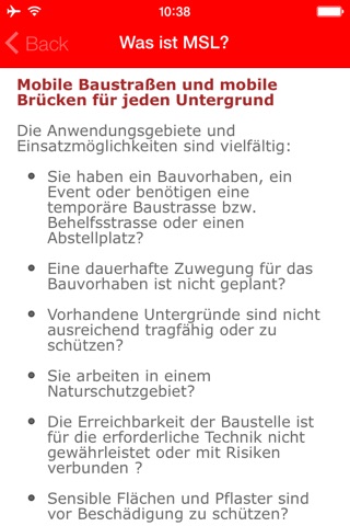 MSL mobile Fahrstrasse screenshot 2