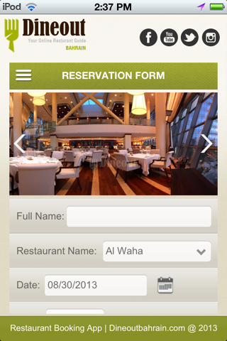 DineOutBahrain  Restaurant App screenshot 2