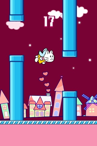 Flying Kitty's Fly Adventure - Fly with Adventurous Tiny & Cute Kitty screenshot 3
