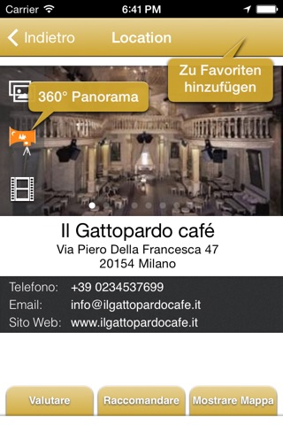 Il Gattopardo café screenshot 3