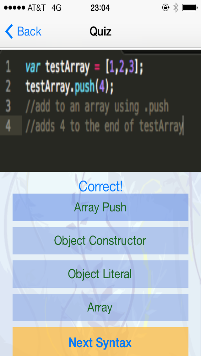 JavaScript Tutorial and Flashcards Screenshot 5