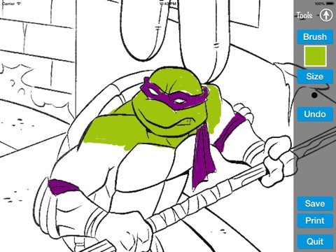 Cartoon coloring series for Teenage Mutant Ninja Turtles unofficial version screenshot 4
