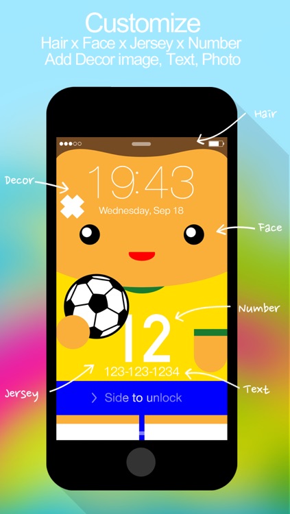 12th Player ( 2014 Soccer Jerseys : iFaceMaker ) Lite for Lock screen, Call screen, Contacts profile photo, instagram and iOS7 & iPhone screenshot-4