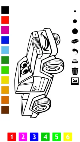 Game screenshot Книжка-раскраска автомобилей для детей: снимковым как гоночный автомобиль, автобус, трактор, грузовик и многое другое. Игры, чтобы узнать hack