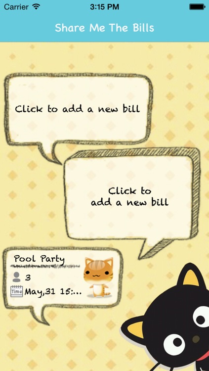 CatBills - Quick Split & Share Bill details with your friends via SMS