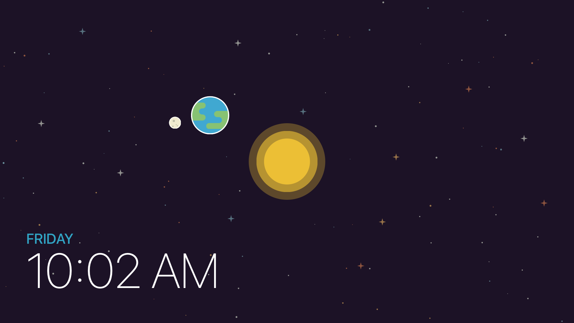 Orbit Clock - Space clockface for your TV | Apps | 148Apps