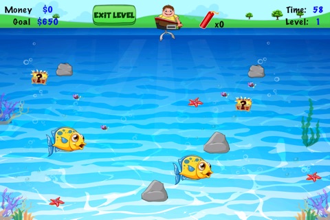 A Flabby Fat Man Fisherman Frenzy FREE- Prize Fly Fishing Sea Fish Star Arcade screenshot 2
