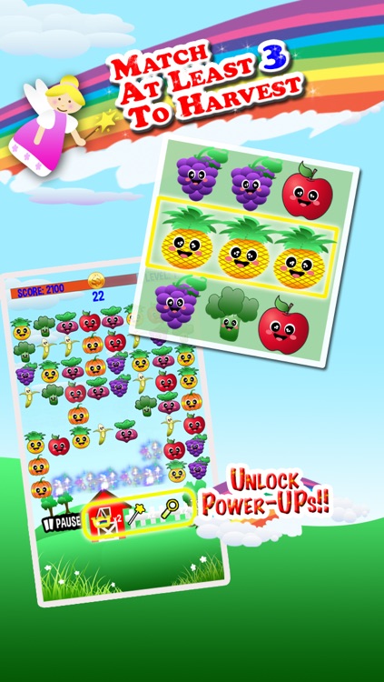 AAA Veggie-Fruity Farm Puzzle Game -- Unleash the heroes in you!!