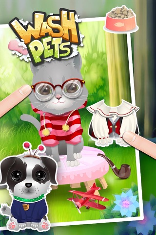 Wash Pets - virtual pet fun spa fasion food kids games for boys girls screenshot 3