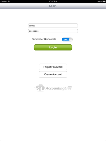 Screenshot of AccountingLive