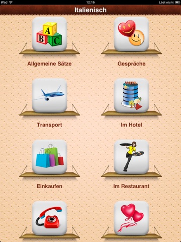 iTalk Italian: Conversation guide - Learn to speak a language with audio phrasebook, vocabulary expressions, grammar exercises and tests for english speakers HD screenshot 3