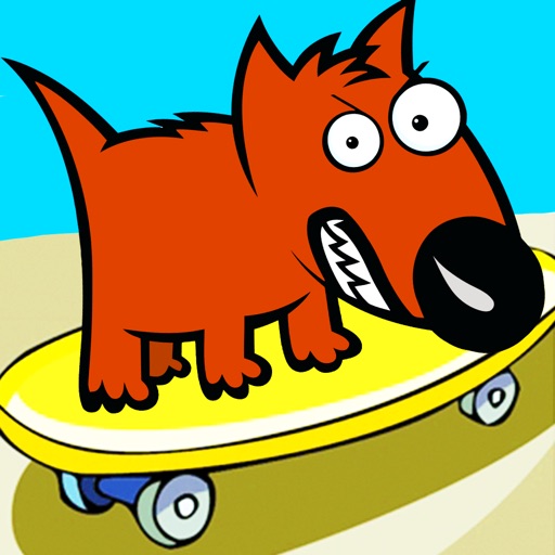 Dog On A Skateboard 3D Icon