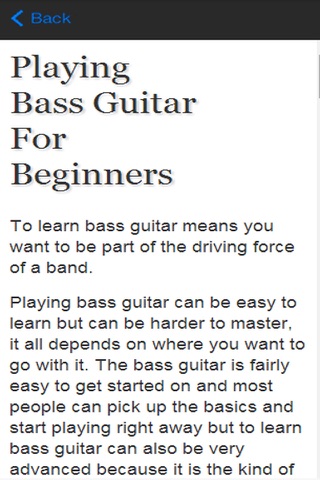 Learn Bass Guitar - A Guide For Beginners screenshot 2