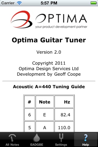 Optima Guitar Tuner screenshot 4