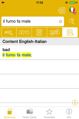 English <-> Italian Talking Dictionary Global Mondadori Langenscheidt screenshot 3