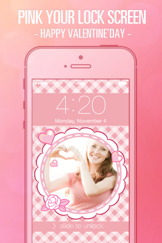 Pimp Lock Screen Wallpapers Pro - Pink Valentine's Day Special for iOS 7 screenshot 3