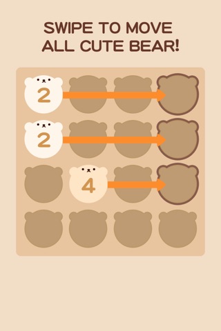 2048 BEAR  - Cute & addictive Free puzzle game screenshot 2