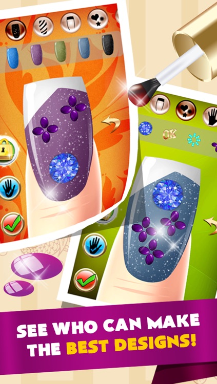 A Best Friends Sleepover Nail Salon Maker - Free Games