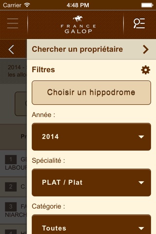 France Galop screenshot 2