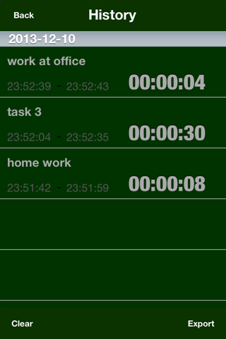 Time logger tool for track and analyze your time. Free screenshot 3