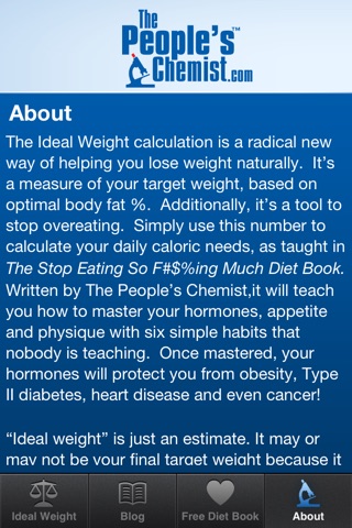 TPC Ideal Weight screenshot 3