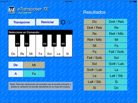 eTransposerTE screenshot 3