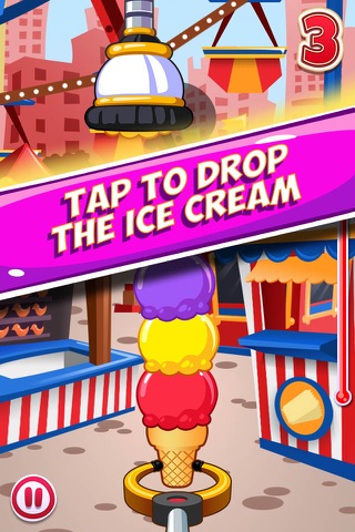 Ice Cream Scoops Up - simple stacking game screenshot 2