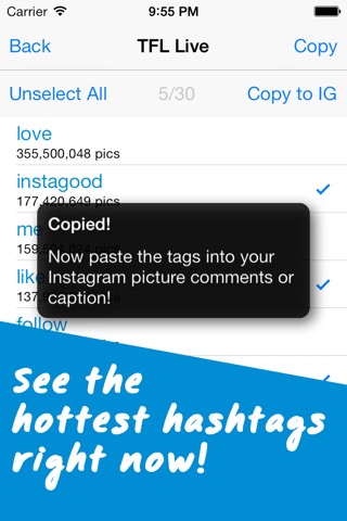 TagsForLikes - Copy and Paste Tags for Instagram - Hashtags Helper screenshot 2