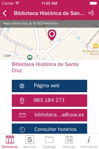 Biblio UVa: Biblioteca en el móvil de la Universidad de Valladolid screenshot 4