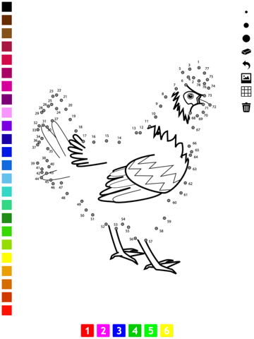 子どもたちのための番号でペイント。塗り絵、 動物、鳥、花、ロケットよりのドット、ゲームや演習を接続します。学ぶためのゲームやパズル、塗料や カウントのおすすめ画像4