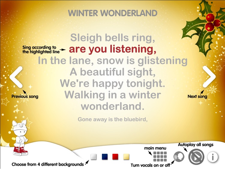 Christmas Karaoke App : 12 Carols screenshot-3