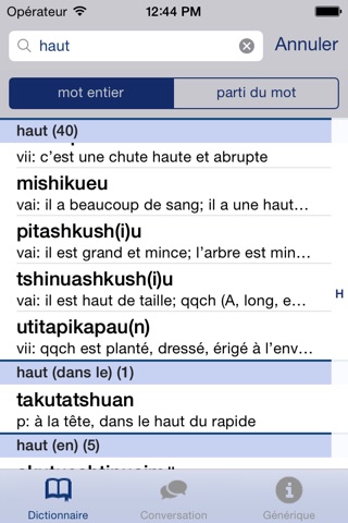 Innu Dictionary screenshot 3