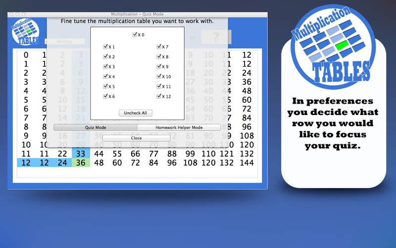 Screenshot #3 pour Multiplication Tables