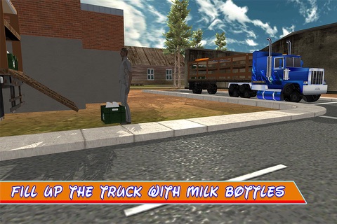 Milk Transport Truck Supply 3D - Real trucker simulation and parking game screenshot 2